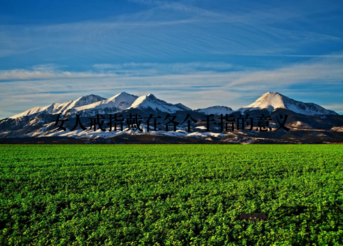 女人戒指戴在各个手指的意义