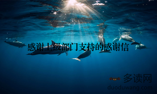感谢上级部门支持的感谢信