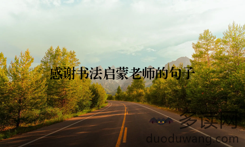 感谢书法启蒙老师的句子