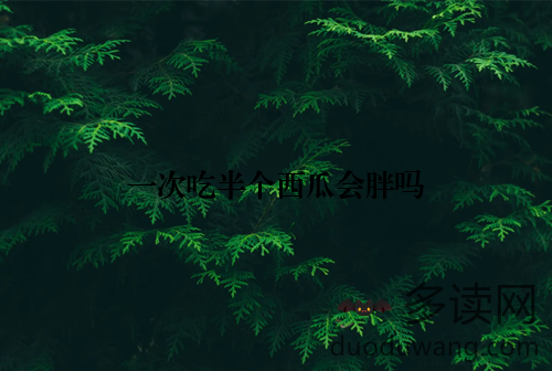 一次吃半个西瓜会胖吗