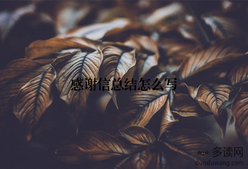 感谢信总结怎么写