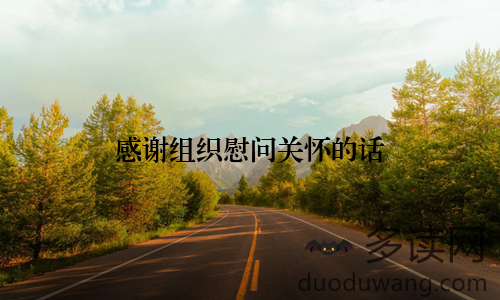 感谢组织慰问关怀的话