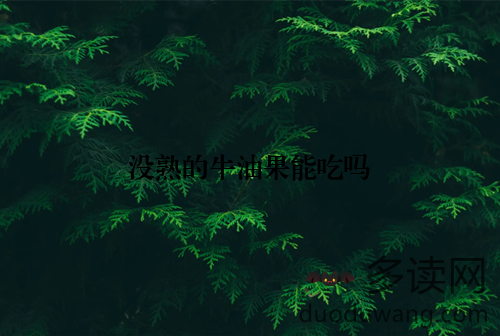 没熟的牛油果能吃吗