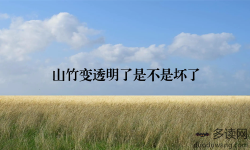 山竹变透明了是不是坏了