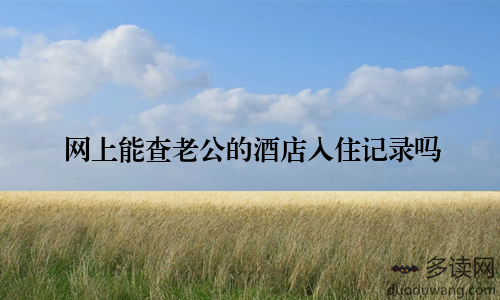 网上能查老公的酒店入住记录吗