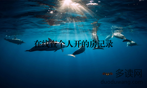 在线查个人开的房记录