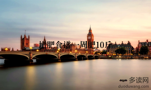 增肥食谱一周肥10斤