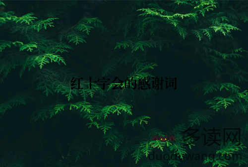 红十字会的感谢词