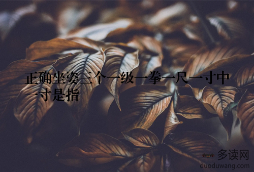 正确坐姿三个一级一拳一尺一寸中一寸是指