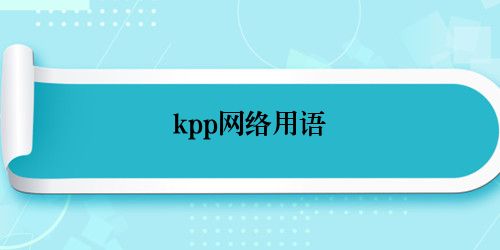 kpp网络用语