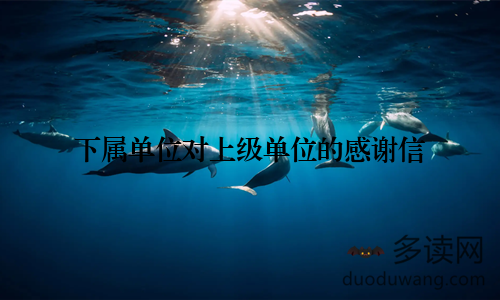 下属单位对上级单位的感谢信