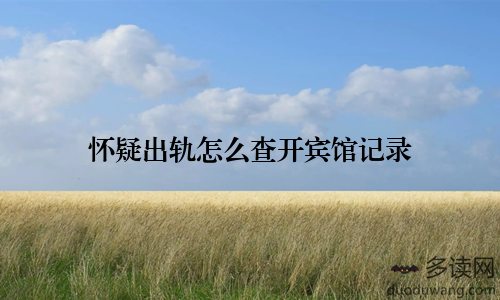 怀疑出轨怎么查开宾馆记录