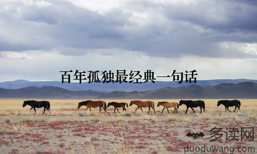 百年孤独最经典一句话