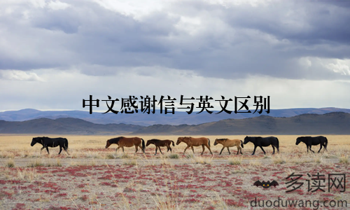 中文感谢信与英文区别