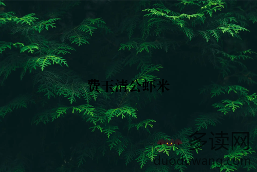 费玉清公虾米