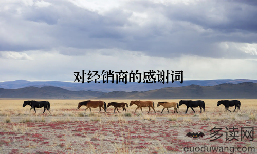 对经销商的感谢词