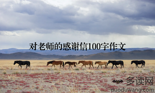 对老师的感谢信100字作文
