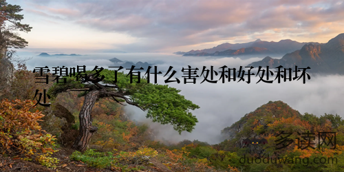 雪碧喝多了有什么害处和好处和坏处