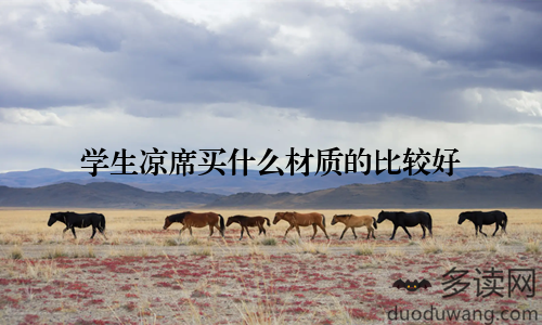 学生凉席买什么材质的比较好