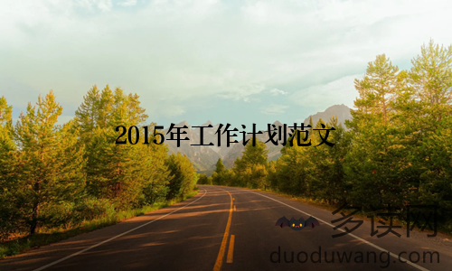 2015年工作计划范文