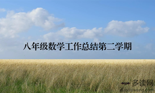 八年级数学工作总结第二学期