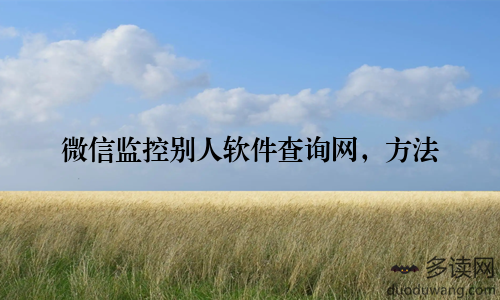 微信监控别人软件查询网,方法