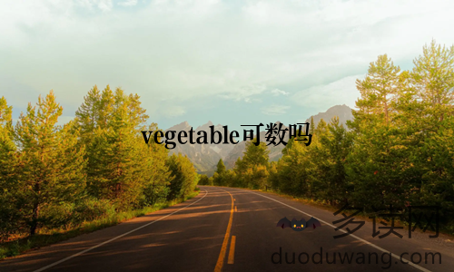 vegetable可数吗