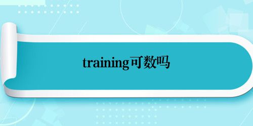 training可数吗