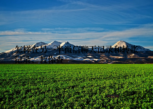 怎样查另一半微信聊天记录和转账记录，教你查