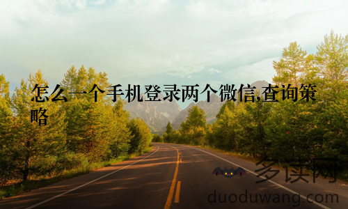 怎么一个手机登录两个微信,查询策略