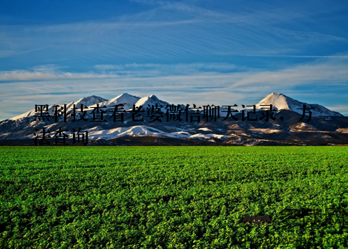 黑科技查看老婆微信聊天记录，方法查询