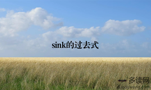 sink的过去式
