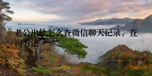 老公出轨怎么查微信聊天记录，查询方法