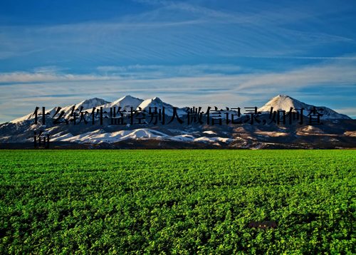 什么软件监控别人微信记录,如何查询