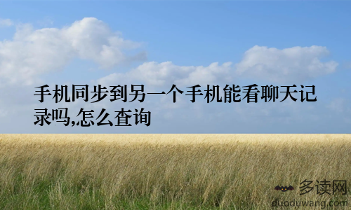 手机同步到另一个手机能看聊天记录吗,怎么查询