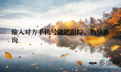 输入对方手机号就能跟踪，教你查询