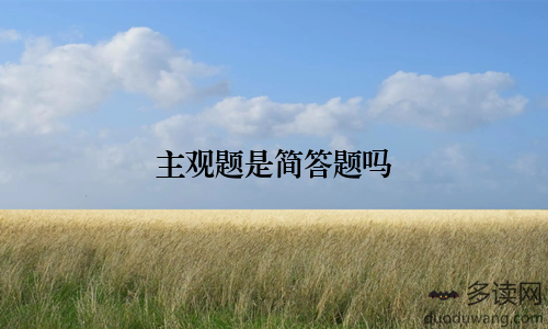 主观题是简答题吗