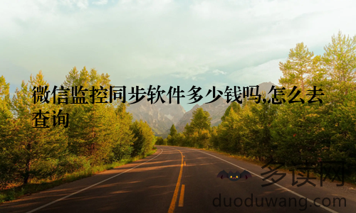 微信监控同步软件多少钱吗,怎么去查询