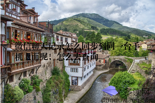 微信聊天记录怎么同步到同一台手机上面呢，怎么去查询