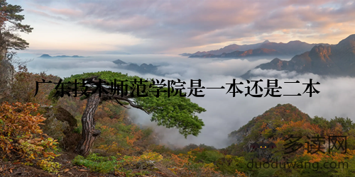 广东技术师范学院是一本还是二本