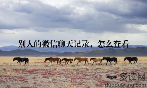 别人的微信聊天记录，怎么查看