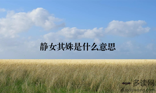 静女其姝是什么意思