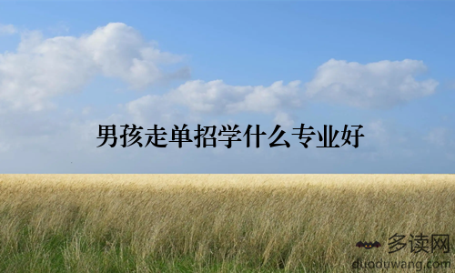 男孩走单招学什么专业好