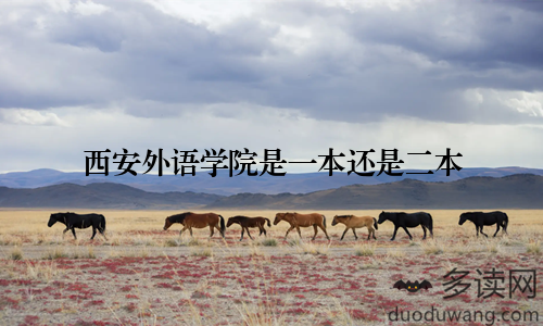 西安外语学院是一本还是二本