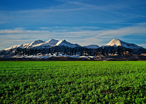 西南财经大学天府学院录取分数线