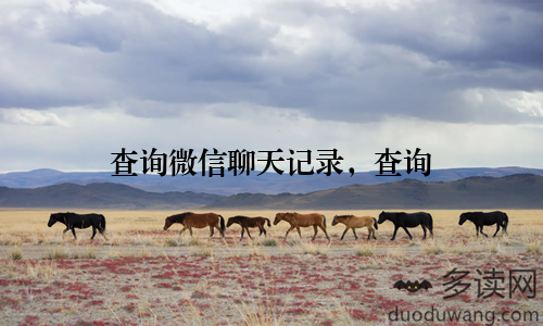 查询微信聊天记录,查询