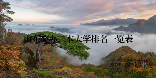 山东公办二本大学排名一览表