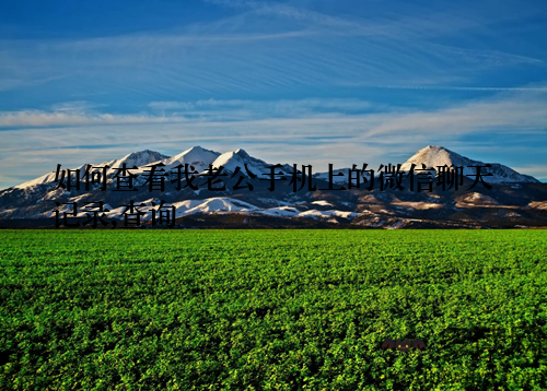 如何查看我老公手机上的微信聊天记录,查询