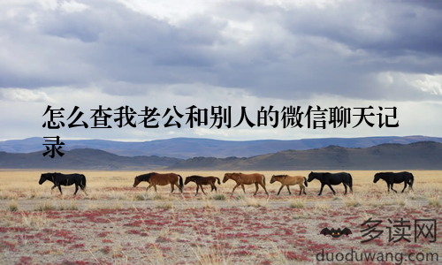 怎么查我老公和别人的微信聊天记录
