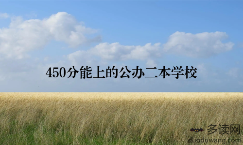 450分能上的公办二本学校